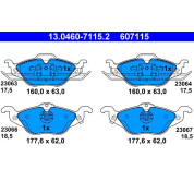 Bremsbelagsatz Opel P. Astra G | 13.0460-7115.2