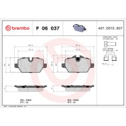 BREMBO Bremsklötze HA | BMW E81,E90 04 | P 06 037