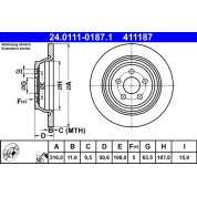 Bremsscheibe | 24.0111-0187.1