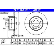 Bremsscheibe Renault T. Master 2.3 Dci 10 | 24.0112-0191.1