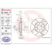 Bremsscheibe VA Brembo Max | FIAT OPEL | 09.5843.77