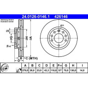 Bremsscheibe | 24.0126-0146.1