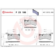 BREMBO Bremsklötze VA | ALFA Giulia 15 | P 23 186