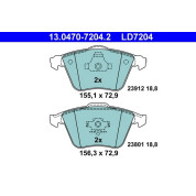 Bremsbelagsatz Volvo P. C70/S40/V40/V50 04- Keramik | 13.0470-7204.2