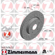 89 481 017 Sport Bremsscheibe VA Sport | SUZUKI Grand Vitara 05 | 540.2494.52