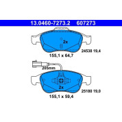 Bremsbelagsatz Alfa P. Giulietta 1.4/1.6 Jtdm 10 | 13.0460-7273.2