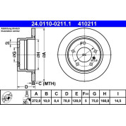 Bremsscheibe Bmw T. 3 E36 1.6-2.5 94-00 | 24.0110-0211.1