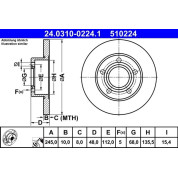 Bremsscheibe Vw T. Passat 1.9-2.8 96-05 Power Disc | 24.0310-0224.1