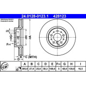 Bremsscheibe Volvo P. S60/S80/V70/Xc70 2,0-3,0 98-10 | 24.0128-0123.1