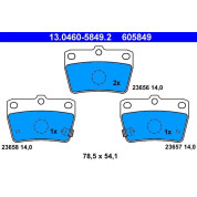 Bremsbelagsatz Toyota T. Rav 4 1,8-2,0 00-05 | 13.0460-5849.2