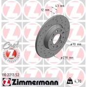 Bremsscheibe HA | ALFA FIAT 500x JEEP 11 | 110.2213.52