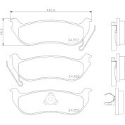 BREMBO Bremsklötze HA | JEEP CHEROKEE 01 | P 37 009