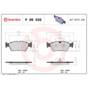 BREMBO Bremsklötze Xtra VA | BMW 1, 3 03-13 | P 06 035X