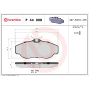 BREMBO Bremsklötze VA | LAND ROVER | P 44 008