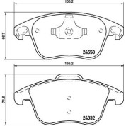 BREMBO Bremsklötze VA | CITROEN C4 06-15 | P 61 117X