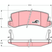 Bremsklötze HA | TOYOTA Avensis,Camry,Carina 83 | GDB3164