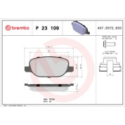 BREMBO Bremsklötze HA | ALFA 159, Brera, Spider 05-12 | P 23 109