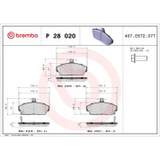 BREMBO Bremsklötze VA | HONDA Civic, Concerto 94-06 | P 28 020