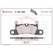 BREMBO Bremsklötze HA | PORSCHE 911, Boxter 11 | P 65 042