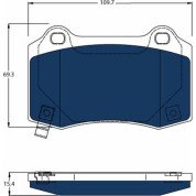 Bremsklötze HA Electric Blue | TESLA Model S 12 | GDB4171BTE