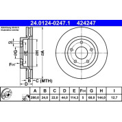 Bremsscheibe | 24.0124-0247.1