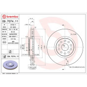 40 481 035 Bremsscheibe VA | ALFA 166,LANCIA Kappa 98 | 09.7074.11