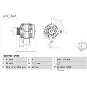 Lichtmaschine | CITROEN,PEUGEOT,FIAT | 0 986 082 240