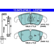 Bremsbelagsatz Audi P. A4/A5 1.8-3.2 07-17 Keramik | 13.0470-2746.2