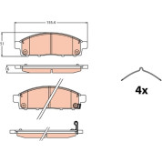 Bremsklötze VA | MITSUBISHI L 200 14 | GDB2124