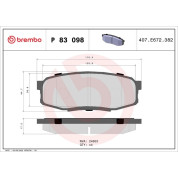 BREMBO Bremsklötze HA | TOYOTA Land Cruiser 07 | P 83 098