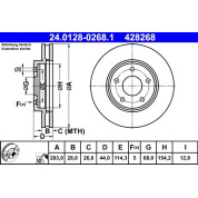 Bremsscheibe | 24.0128-0268.1