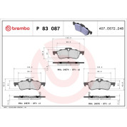 BREMBO Bremsklötze HA | TOYOTA Yaris 05-14 | P 83 087