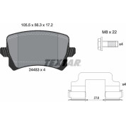 Bremsbelagsatz Vw T. Passat 05- 3.2/3.6 4X4 | 2448302