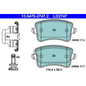 Bremsbelagsatz Audi T. A4/A5/Q5 1.8-3.2 07- Keramik | 13.0470-2747.2