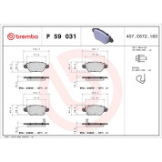 BREMBO Bremsklötze HA | OPEL | P 59 031