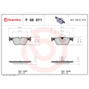 BREMBO Bremsklötze HA | BMW F20 (1er)/F30 (3er) 11 | P 06 071