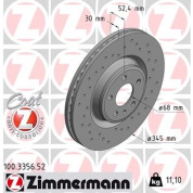 12 481 052 Sport Bremsscheibe VA Sport | AUDI A6,A7,Q5 08- DM/345 | 100.3356.52