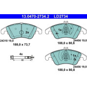 Bremsbelagsatz Db P. W204/W212/C218/X218/R172 07- Keramik | 13.0470-2734.2