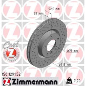 11 481 031 Sport Bremsscheibe VA re Spor | BMW E36 M3 92 | 150.1291.52