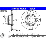 Bremsscheibe Db P. W220 2,8-3,8 98-05 | 24.0128-0125.1