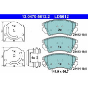 Bremsbelagsatz Opel P. Astra/Cascada/Insignia/Zafira 1,4-2,0 08- Keramik | 13.0470-5612.2