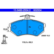 Bremsbelagsatz Audi S. 80/100/A4 82-01 | 13.0460-2934.2