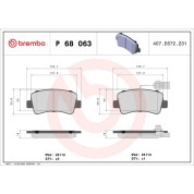 BREMBO Bremsklötze HA | NISSAN NV400,OPEL Movano,RENAULT Master 10 | P 68 063