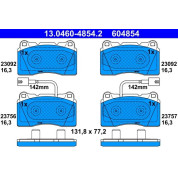 Bremsbelagsatz Alfa P. Giulietta 1,4-1,8/1,6-2,0 Jtdm 10-12 | 13.0460-4854.2