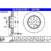 Bremsscheibe Volvo P. S40/V40 95-04 | 24.0124-0159.1