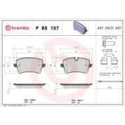 BREMBO Bremsklötze HA | AUDI A4, A8 09 | P 85 157