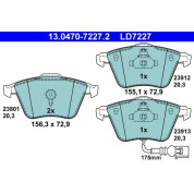 Bremsbelagsatz Vw P. Golf/Scirocco 1.4-2.0 08- Keramik | 13.0470-7227.2