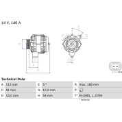 Lichtmaschine | OPEL,SAAB | 0 986 080 380