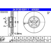 Bremsscheibe Toyota P. Lexus Gs 2.0-4.6 05- Le | 24.0130-0201.1