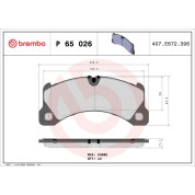 BREMBO Bremsklötze VA | PORSCHE Cayenne 10 | P 65 026